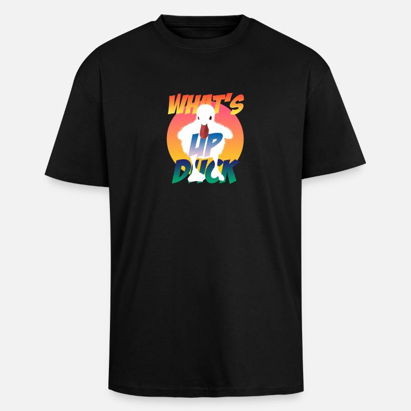 Qu’est-ce qu’il y a ? - T-shirt unisexe oversize épais - noir