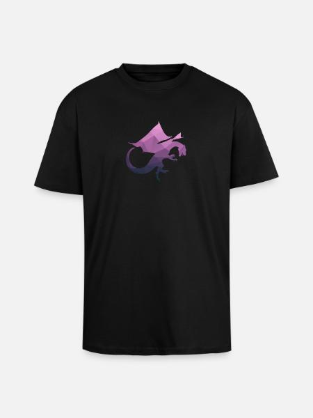 dragon - T-shirt unisexe oversize épais - noir