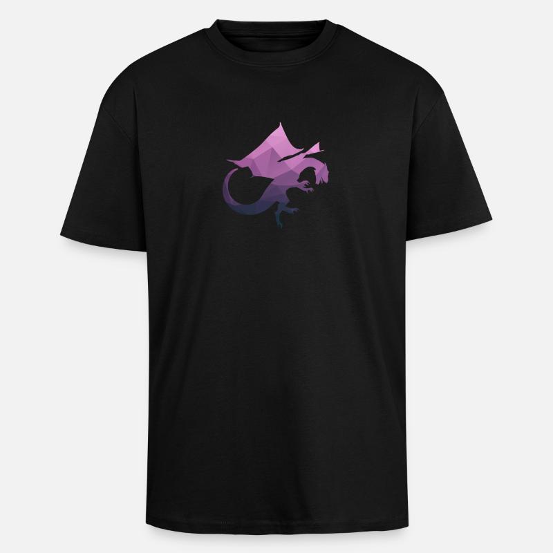 Drachen - Oversized Heavyweight Unisex T-Shirt - Schwarz