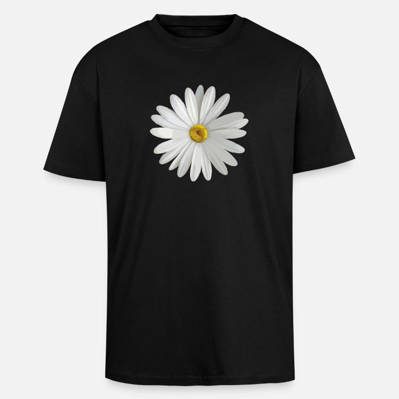 Gänseblümchen - Oversized Heavyweight Unisex T-Shirt - Schwarz