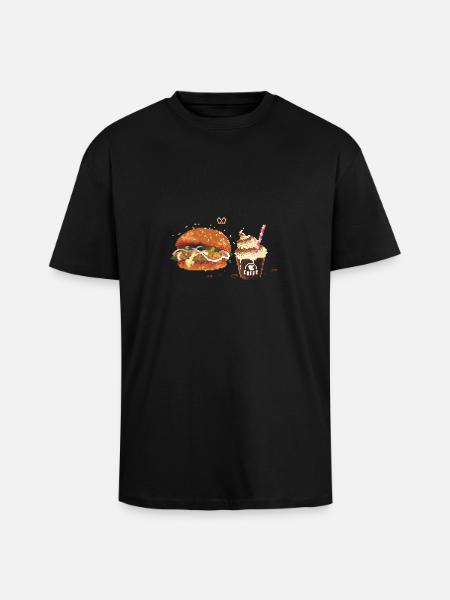 MIAM MIAM - Unisex Oversized Heavyweight T-shirt - black