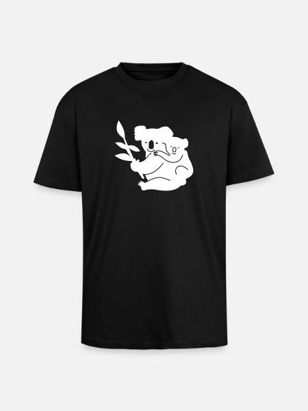 koala - Oversized Heavyweight Unisex T-Shirt - Schwarz