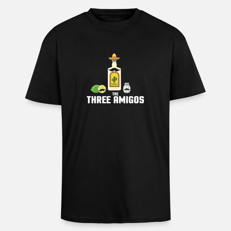 LES TROIS AMIGOS - T-shirt unisexe oversize épais - noir