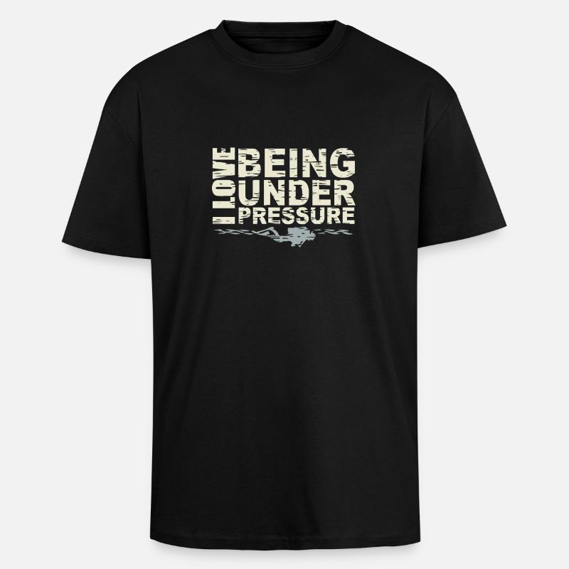 Under Pressure - Oversized Heavyweight Unisex T-Shirt - Schwarz