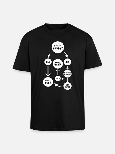 Have a Beer Bier - Oversized Heavyweight Unisex T-Shirt - Schwarz