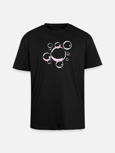 Shimmering soap bubbles - Unisex Oversized Heavyweight T-shirt - black