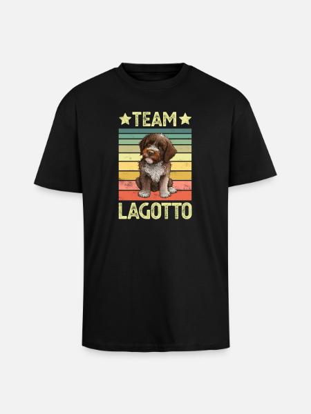 Hund Lagotto Romagnolo - Oversized Heavyweight Unisex T-Shirt - Schwarz