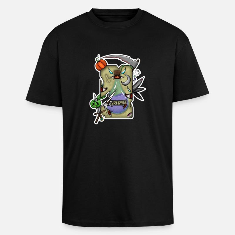 Halloween-Gift-Tarot! - Oversized Heavyweight Unisex T-Shirt - Schwarz