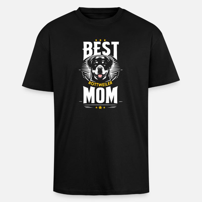 Beste Mama, Rottweilers beste Mama - Oversized Heavyweight Unisex T-Shirt - Schwarz