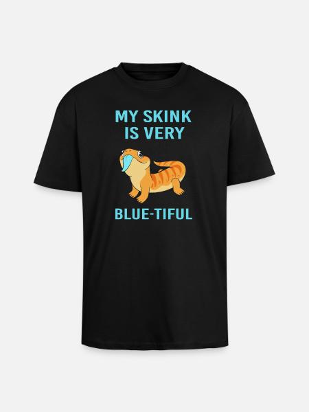 Lizard Blue Tongue - Unisex Oversized Heavyweight T-shirt - black