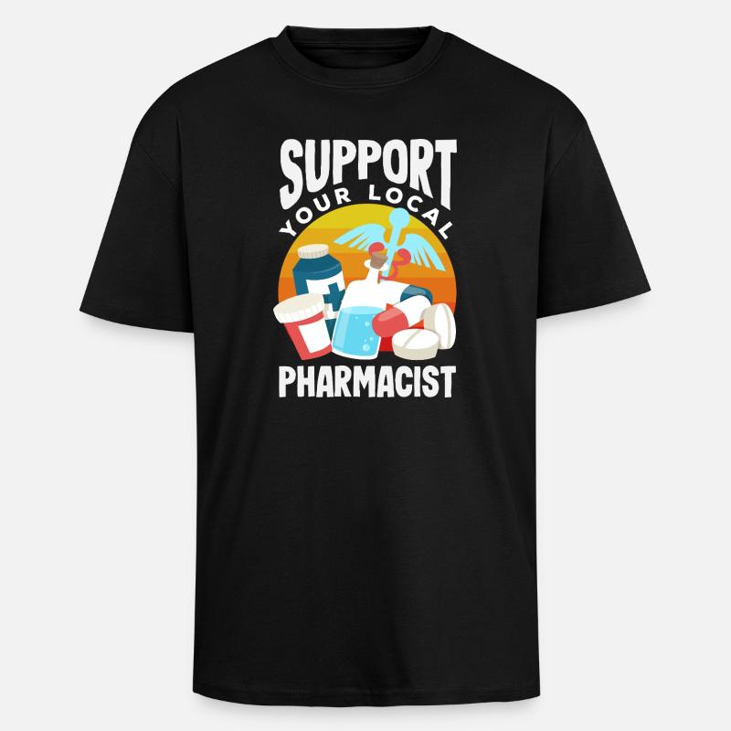 Apotheker Pharmazeutisch-technischer - Oversized Heavyweight Unisex T-Shirt - Schwarz