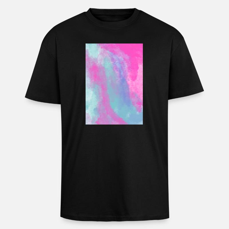 Gradient Spring customizable - Unisex Oversized Heavyweight T-shirt - black
