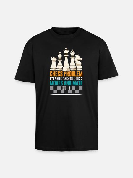 Chess Chess Player Chessboard - Unisex Oversized Heavyweight T-shirt - black