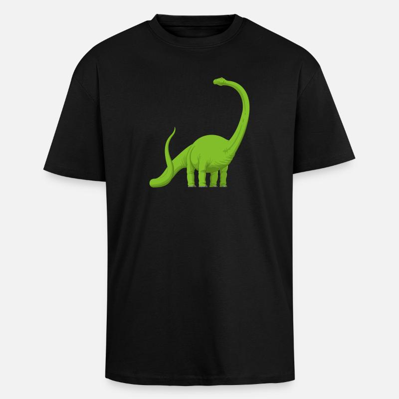Dinosaurier: Comic Diplodocus - Oversized Heavyweight Unisex T-Shirt - Schwarz