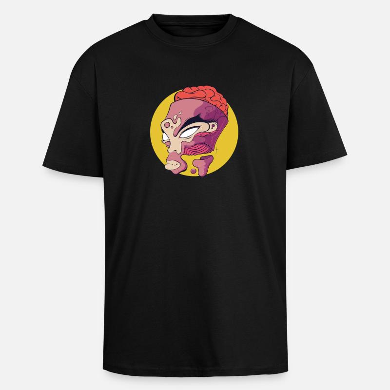 Open minded - T-shirt unisexe oversize épais - noir