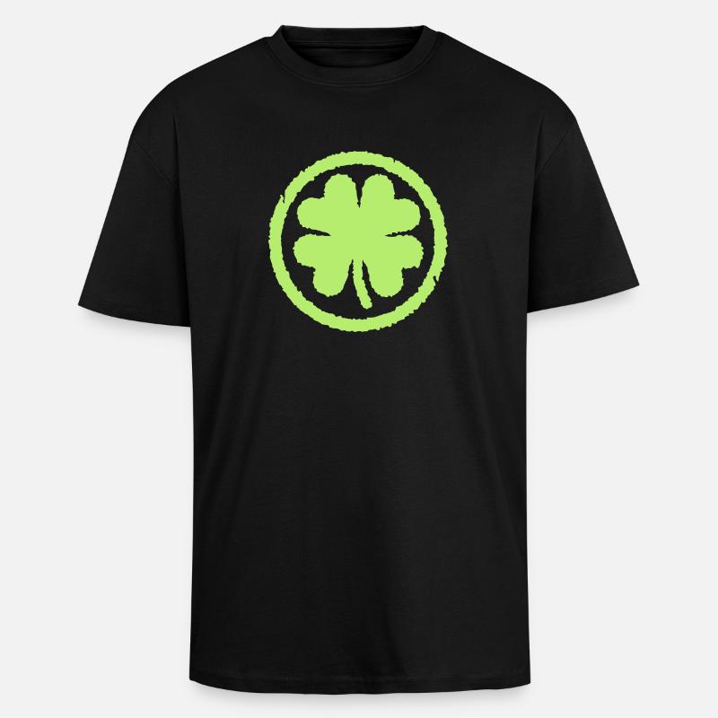 Shamrock - Unisex Oversized Heavyweight T-shirt - black