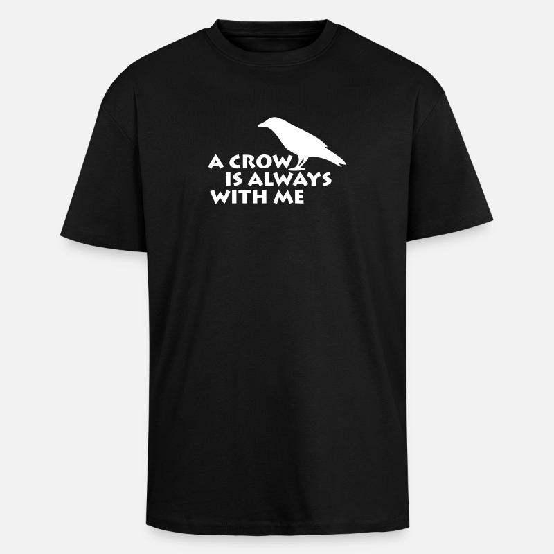 A CROW - Unisex Oversized Heavyweight T-shirt - black