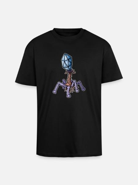 Virus Bacteriophage - Oversized Heavyweight Unisex T-Shirt - Schwarz
