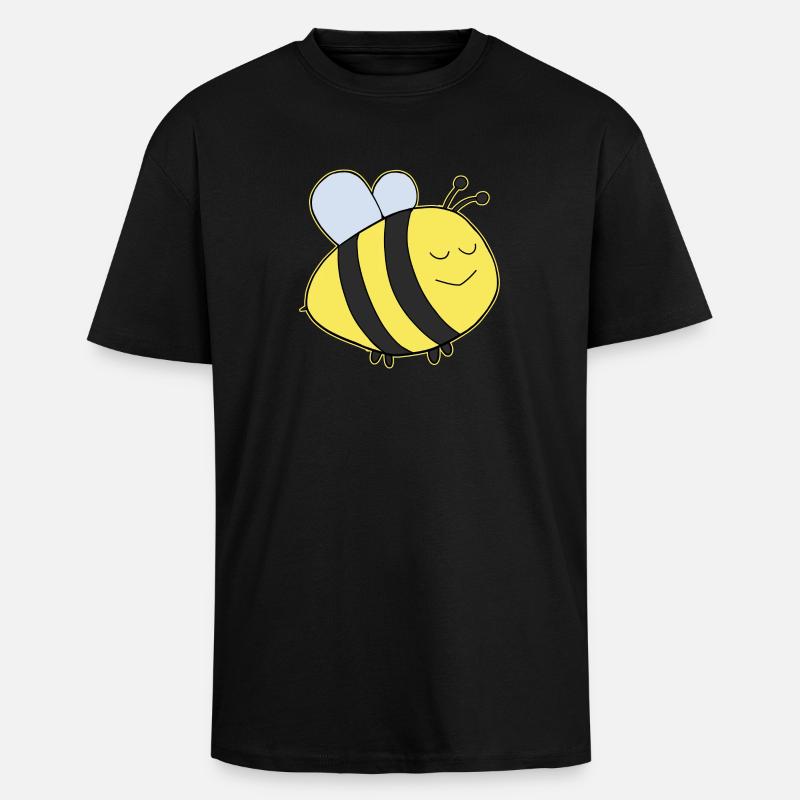 Dicke Hummel - Oversized Heavyweight Unisex T-Shirt - Schwarz