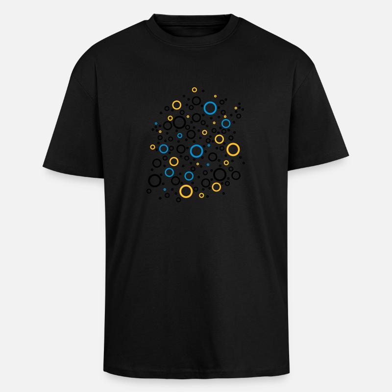 Colour Bubbles - Oversized Heavyweight Unisex T-Shirt - Schwarz