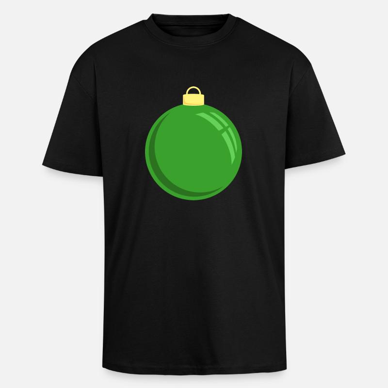Weihnachtskugel Grün - Oversized Heavyweight Unisex T-Shirt - Schwarz