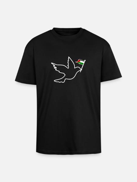 Free palestine - Unisex Oversized Heavyweight T-shirt - black