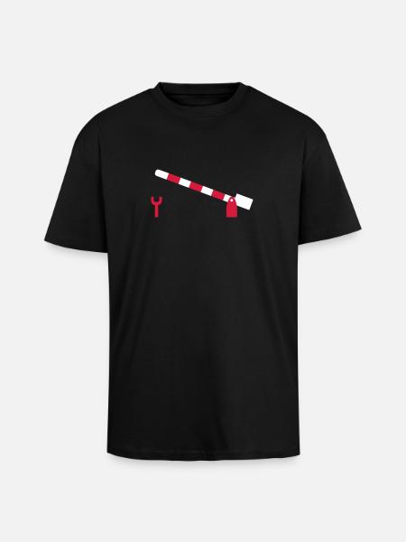 Gate - Unisex Oversized Heavyweight T-shirt - black