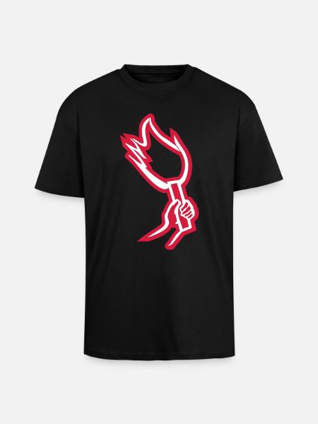 pyro - T-shirt unisexe oversize épais - noir