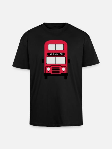 Londres - T-shirt unisexe oversize épais - noir