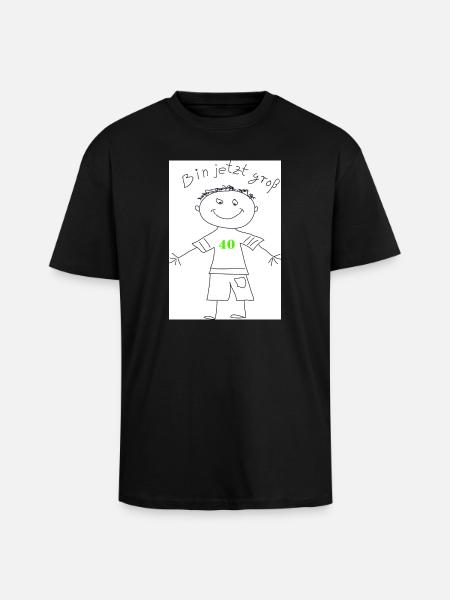 Bin jetzt groß! - Oversized Heavyweight Unisex T-Shirt - Schwarz