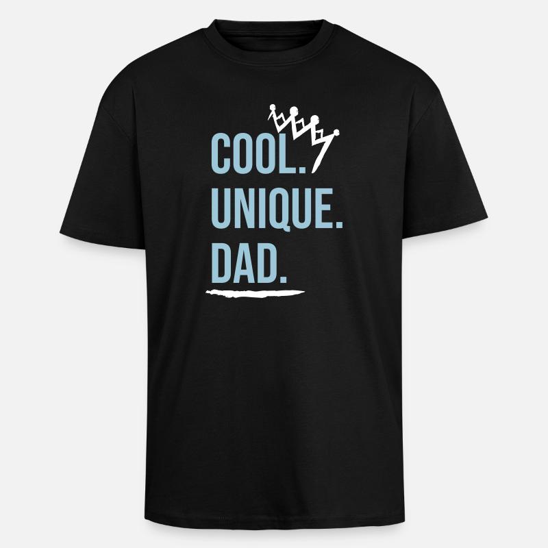 Papa cool - T-shirt unisexe oversize épais - noir