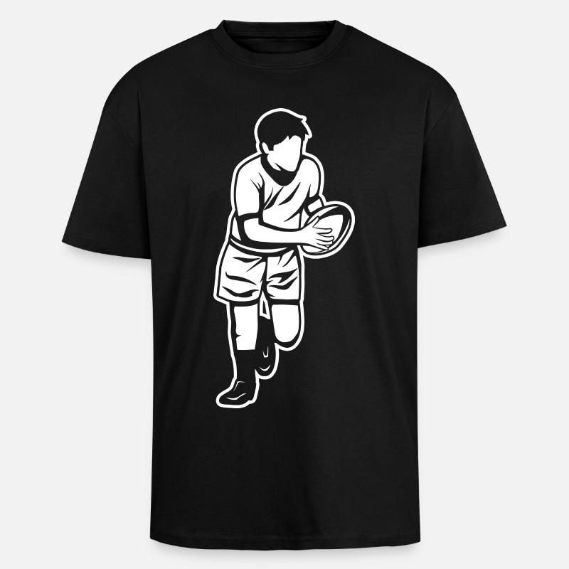 Kinder Rugby - Oversized Heavyweight Unisex T-Shirt - Schwarz