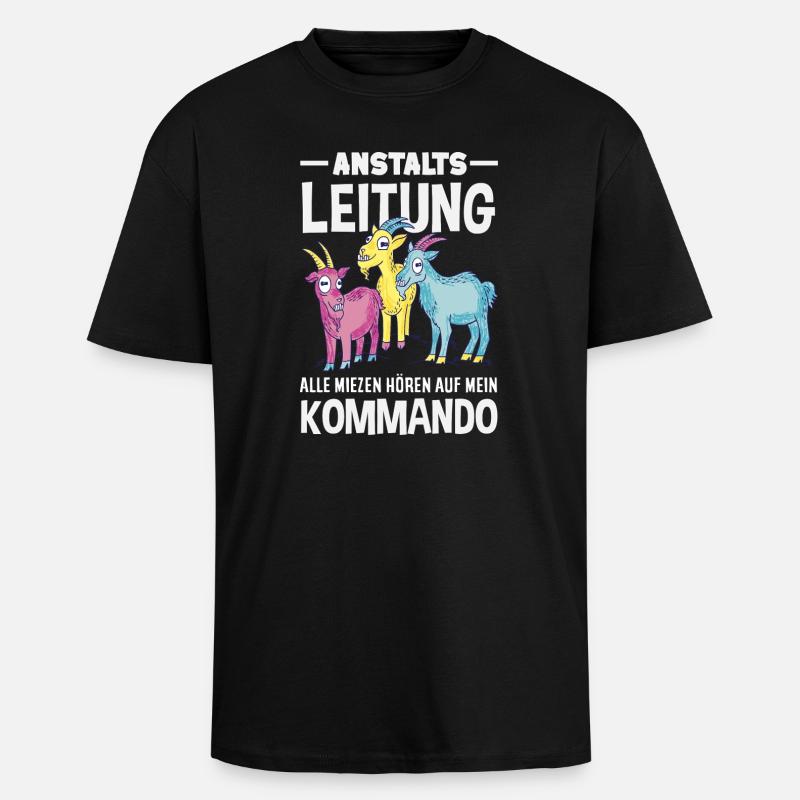 Anstaltsleitung Chef Leitung - Oversized Heavyweight Unisex T-Shirt - Schwarz