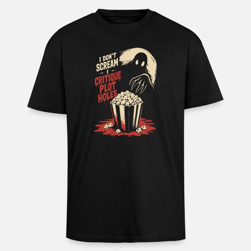 Critique Plot Holes Horror - Oversized Heavyweight Unisex T-Shirt - Schwarz