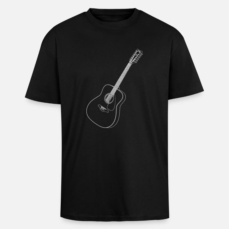 guitar - Unisex Oversized Heavyweight T-shirt - black