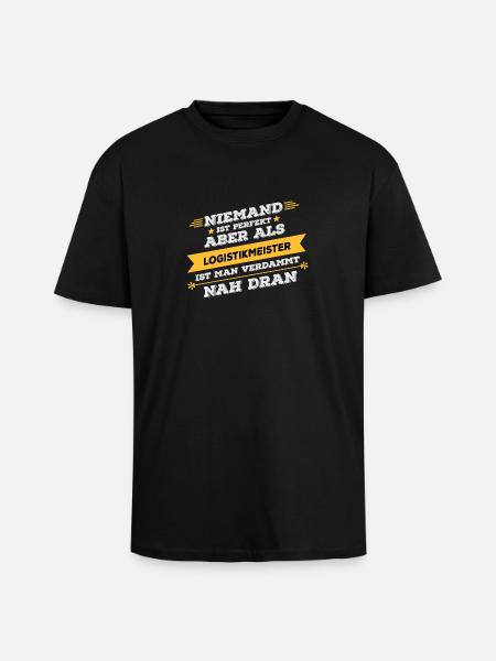 Logistikmeister Beruf Geschenk - Oversized Heavyweight Unisex T-Shirt - Schwarz