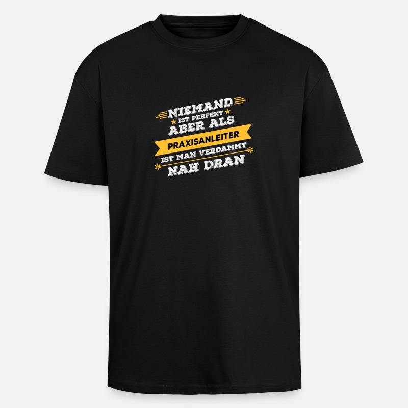 Praxisanleiter Beruf Geschenk - Oversized Heavyweight Unisex T-Shirt - Schwarz