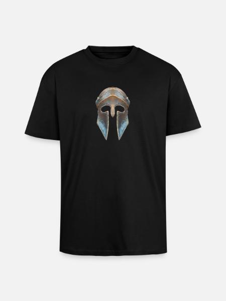 Gladiatorenhelm Low-Polygon-Effekt - Oversized Heavyweight Unisex T-Shirt - Schwarz