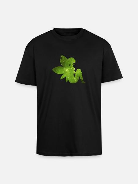 Green fairy gift idea elf - Unisex Oversized Heavyweight T-shirt - black