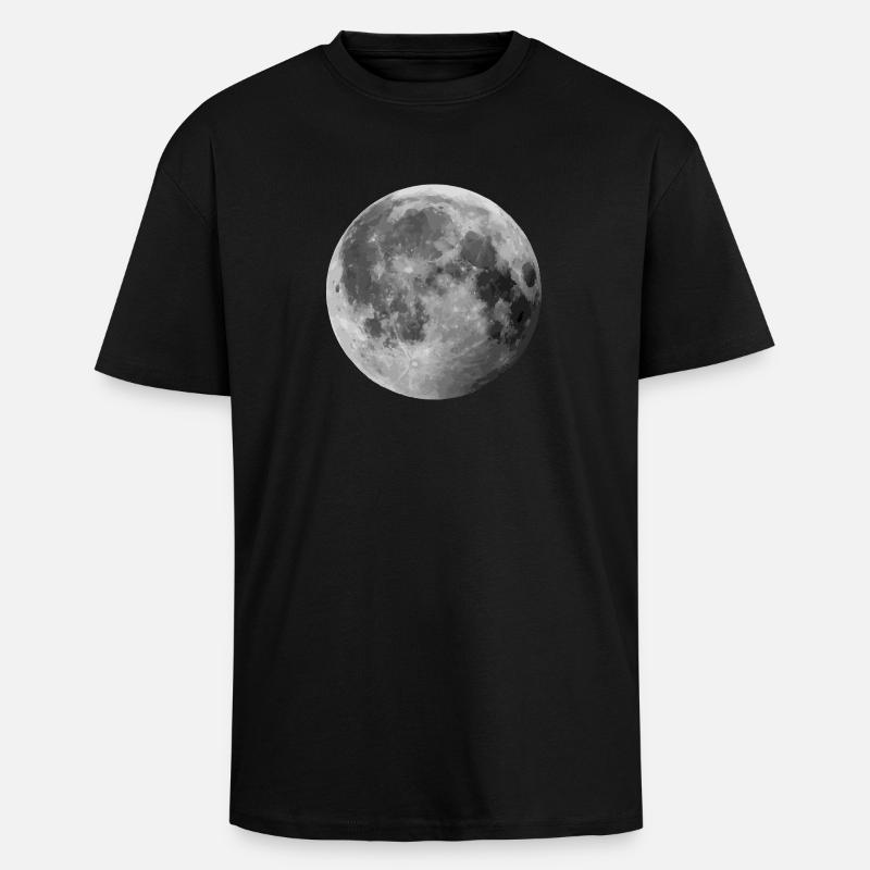 luna - T-shirt unisex oversize pesante - nero
