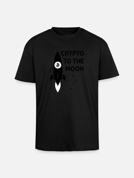 crypto - Unisex Oversized Heavyweight T-shirt - black