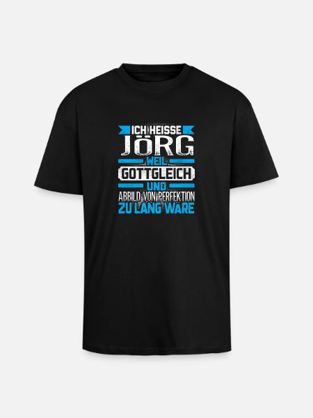 JÖRG - Gottgleich - Oversized Heavyweight Unisex T-Shirt - Schwarz