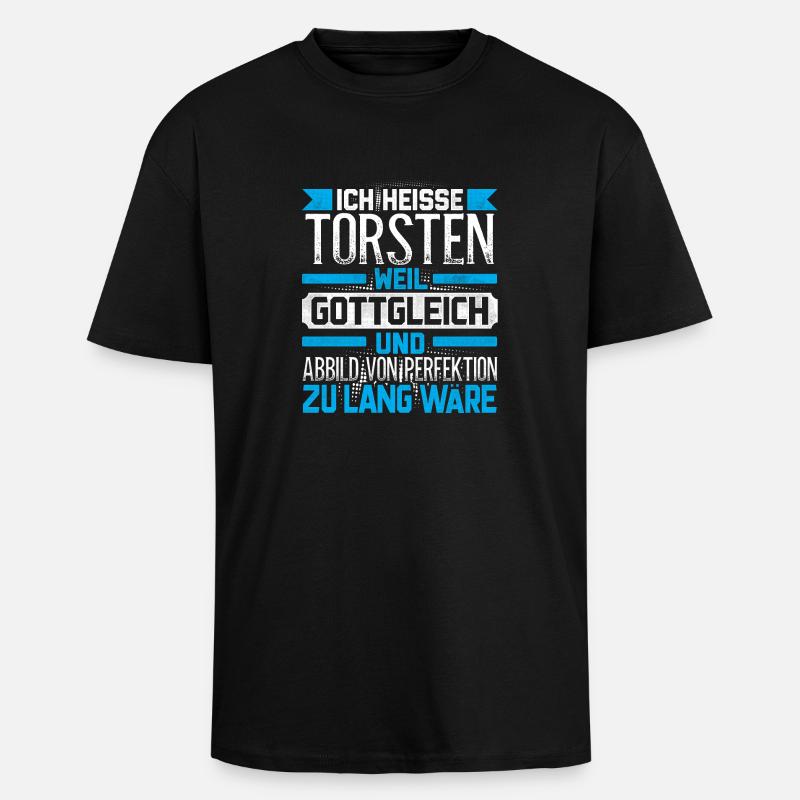 TORSTEN - Gottgleich - Oversized Heavyweight Unisex T-Shirt - Schwarz
