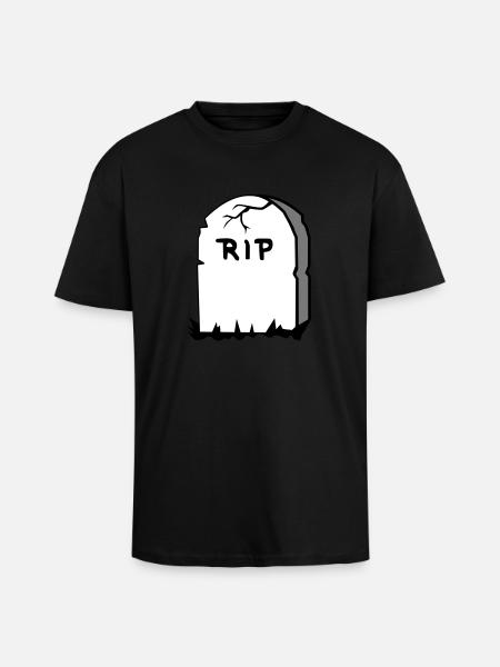 Gravestone - Unisex Oversized Heavyweight T-shirt - black