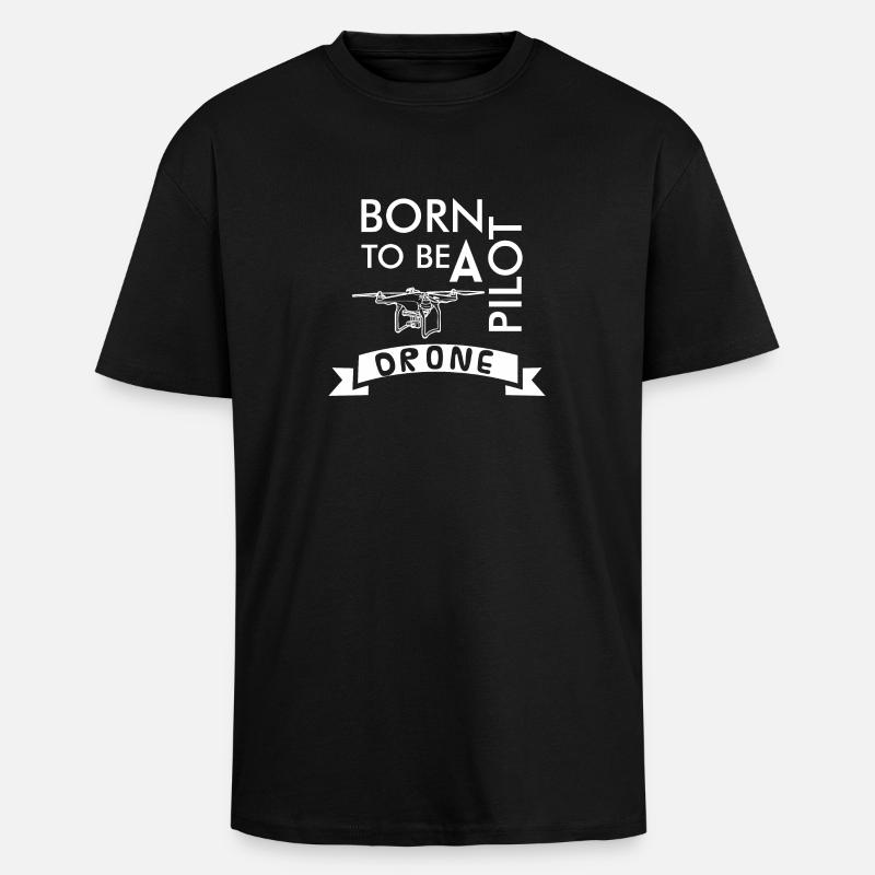drone - T-shirt unisexe oversize épais - noir