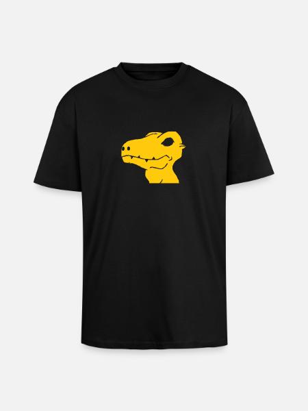 Dino Augmon Digimon yellow gift - Unisex Oversized Heavyweight T-shirt - black