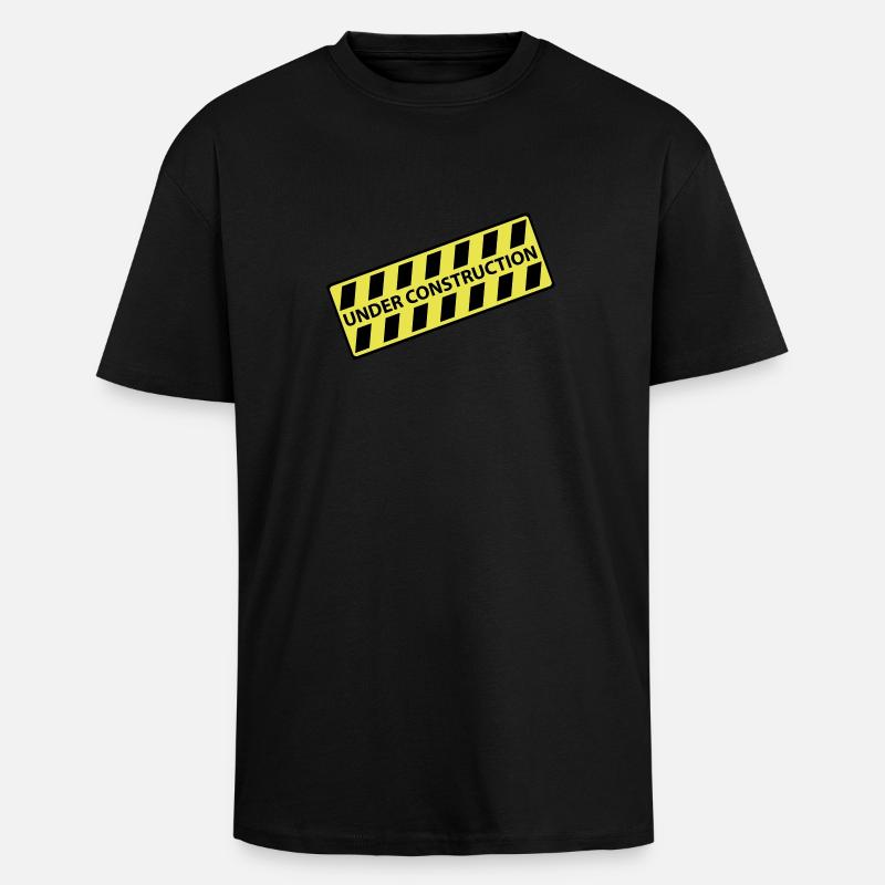 En Construction - T-shirt unisexe oversize épais - noir