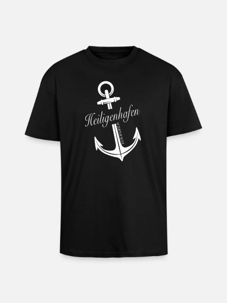 Heiligenhafen - Oversized Heavyweight Unisex T-Shirt - Schwarz