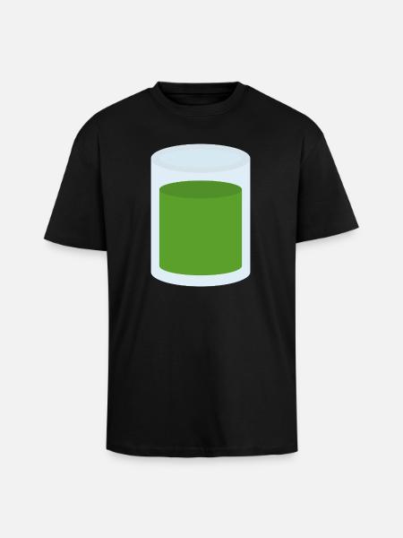 Green Juice in Glass - Unisex Oversized Heavyweight T-shirt - black