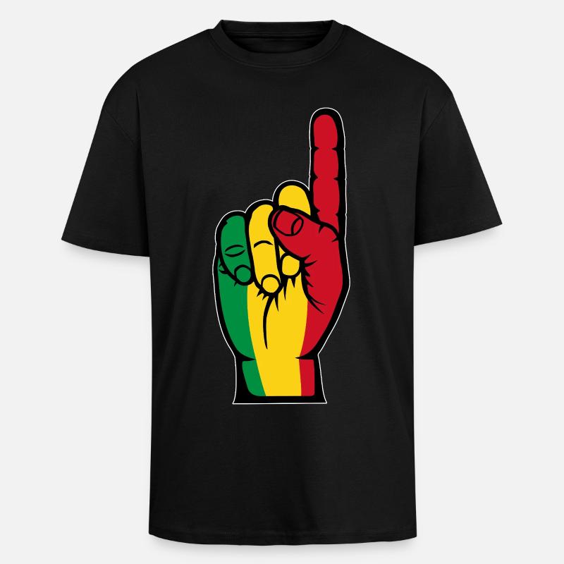 Mali Flagge Nummer 1 - Oversized Heavyweight Unisex T-Shirt - Schwarz